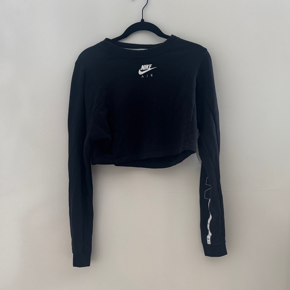Nike Air Black Long Sleeve Crop Top
